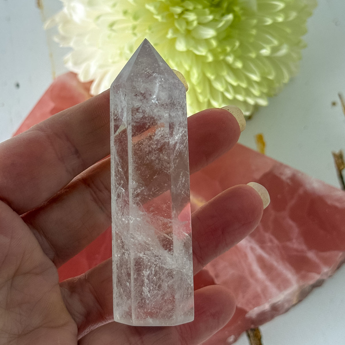 Clear Quartz Tower #1338?-Happily Zen
