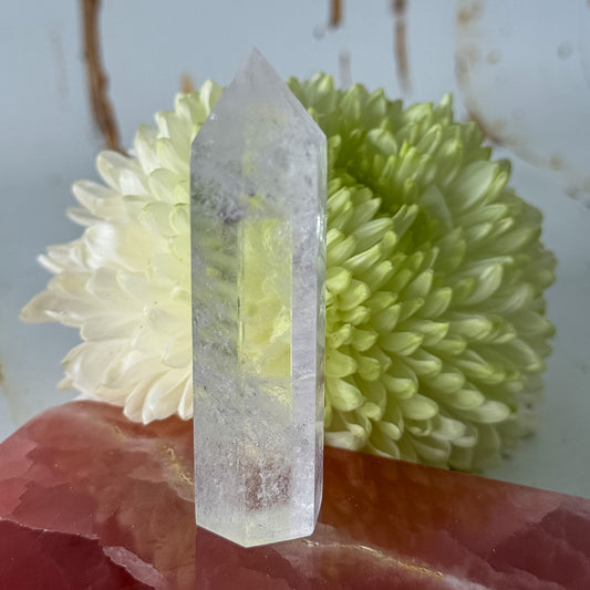 Clear Quartz Tower #1338-Happily Zen
