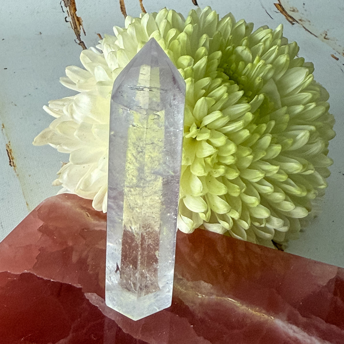Clear Quartz Tower #1339-Happily Zen