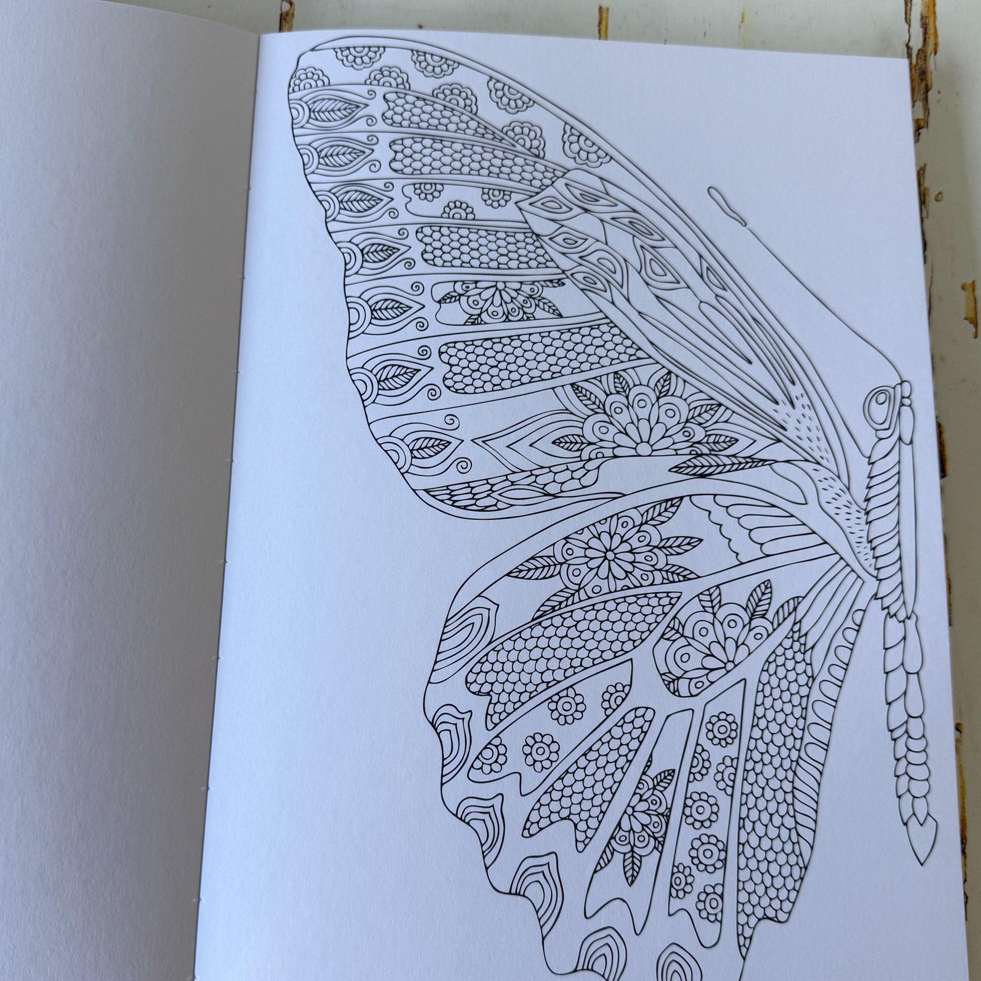 Colour your Own Beautiful Butterflies #1446-Happily Zen