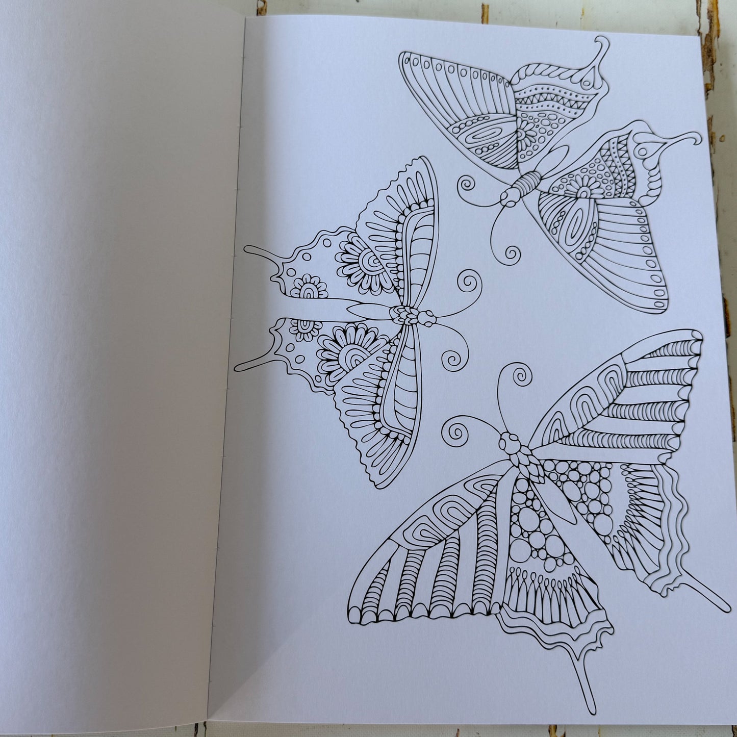 Colour your Own Beautiful Butterflies #1446-Happily Zen