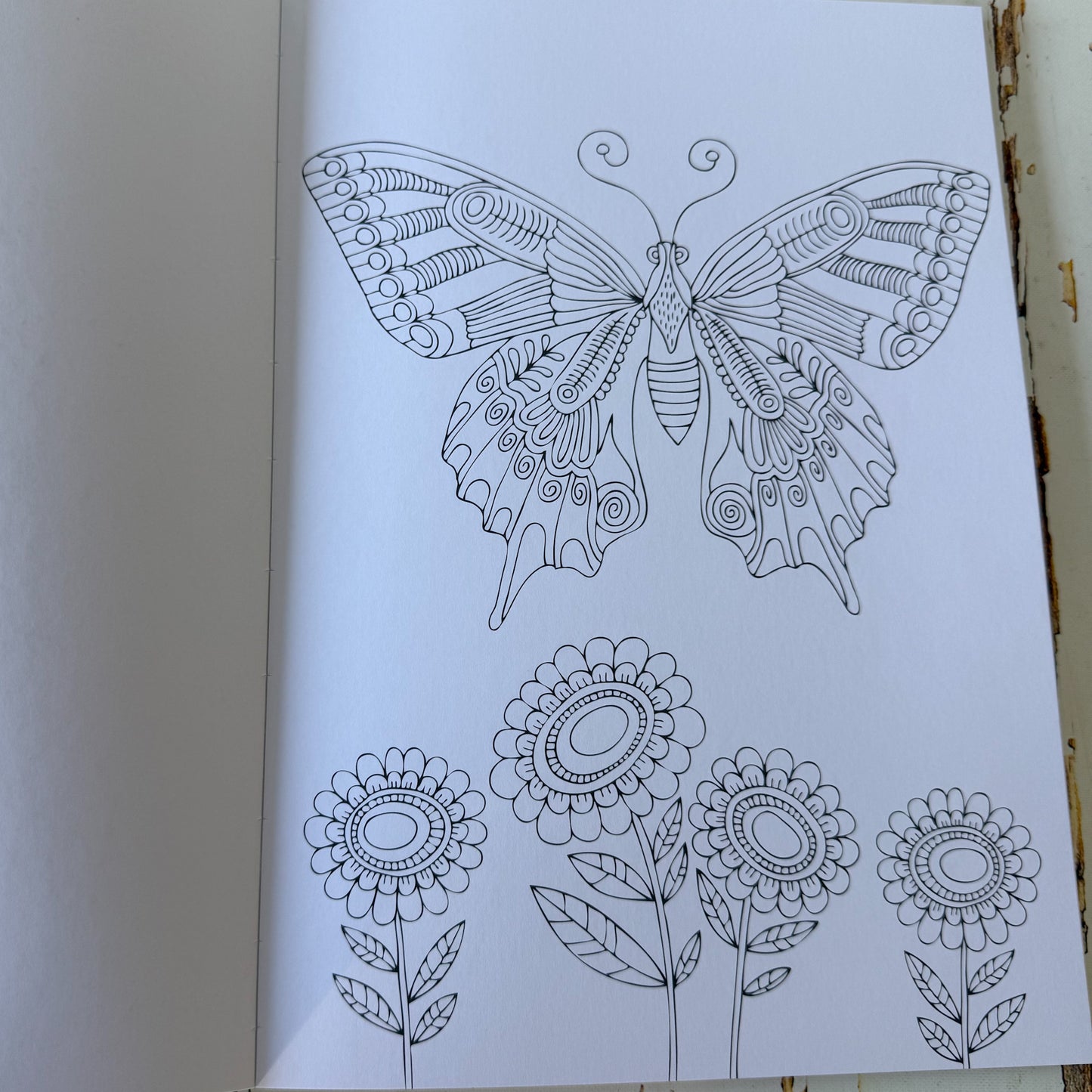 Colour your Own Beautiful Butterflies #1446-Happily Zen