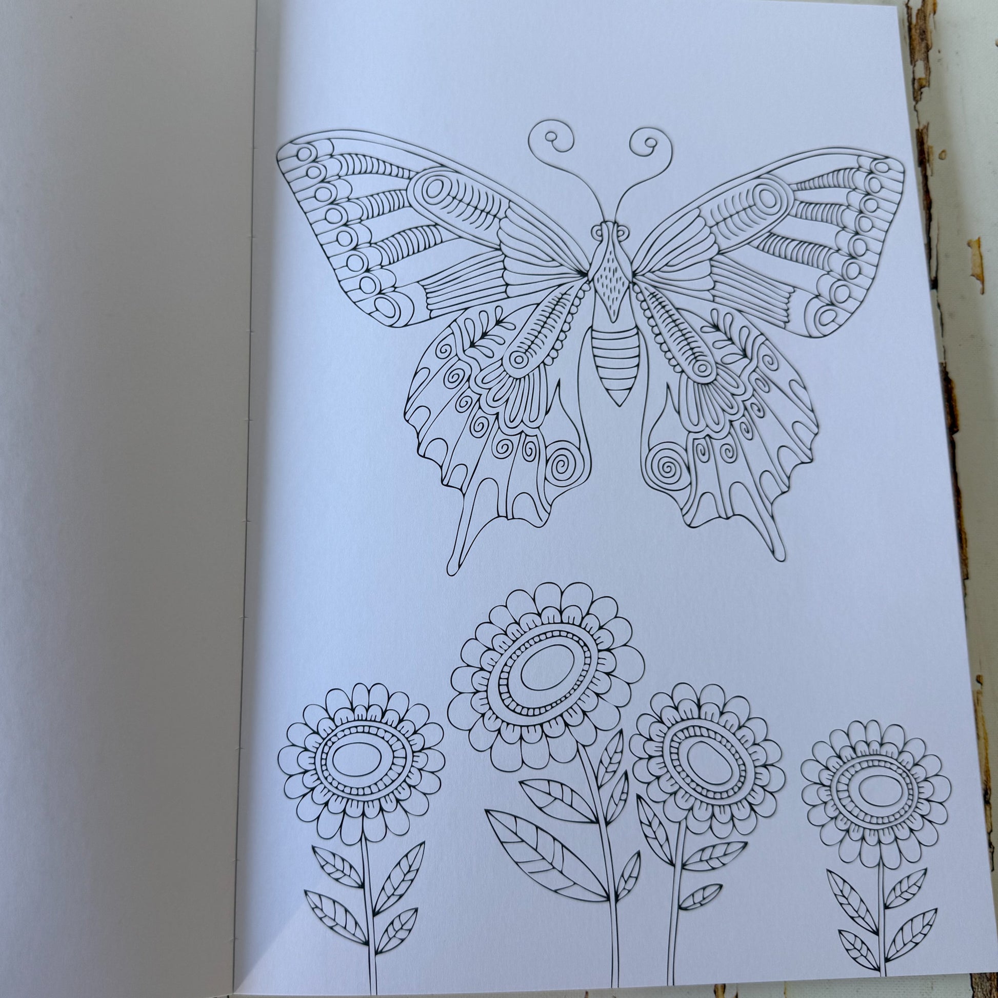 Colour your Own Beautiful Butterflies #1446-Happily Zen