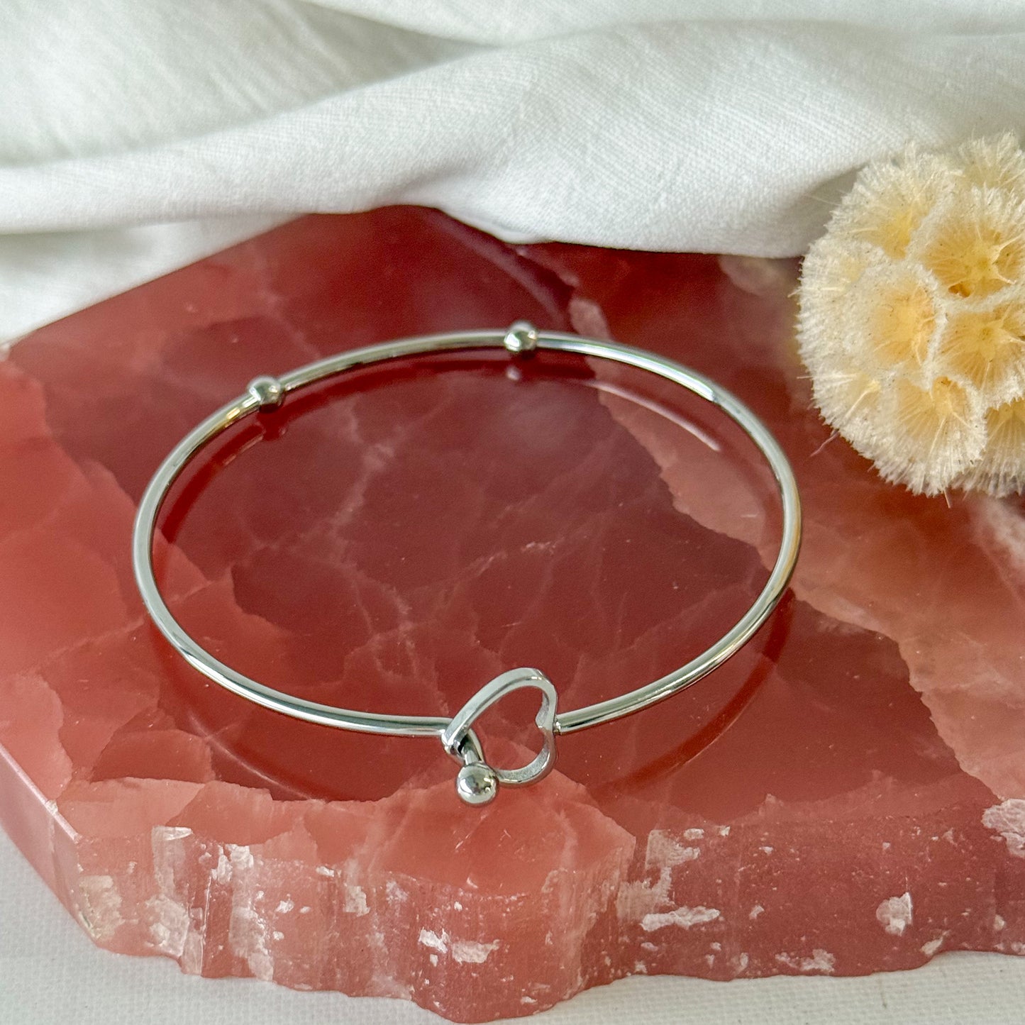 Create your own Empowerment Bangle Silver #1092-Happily Zen