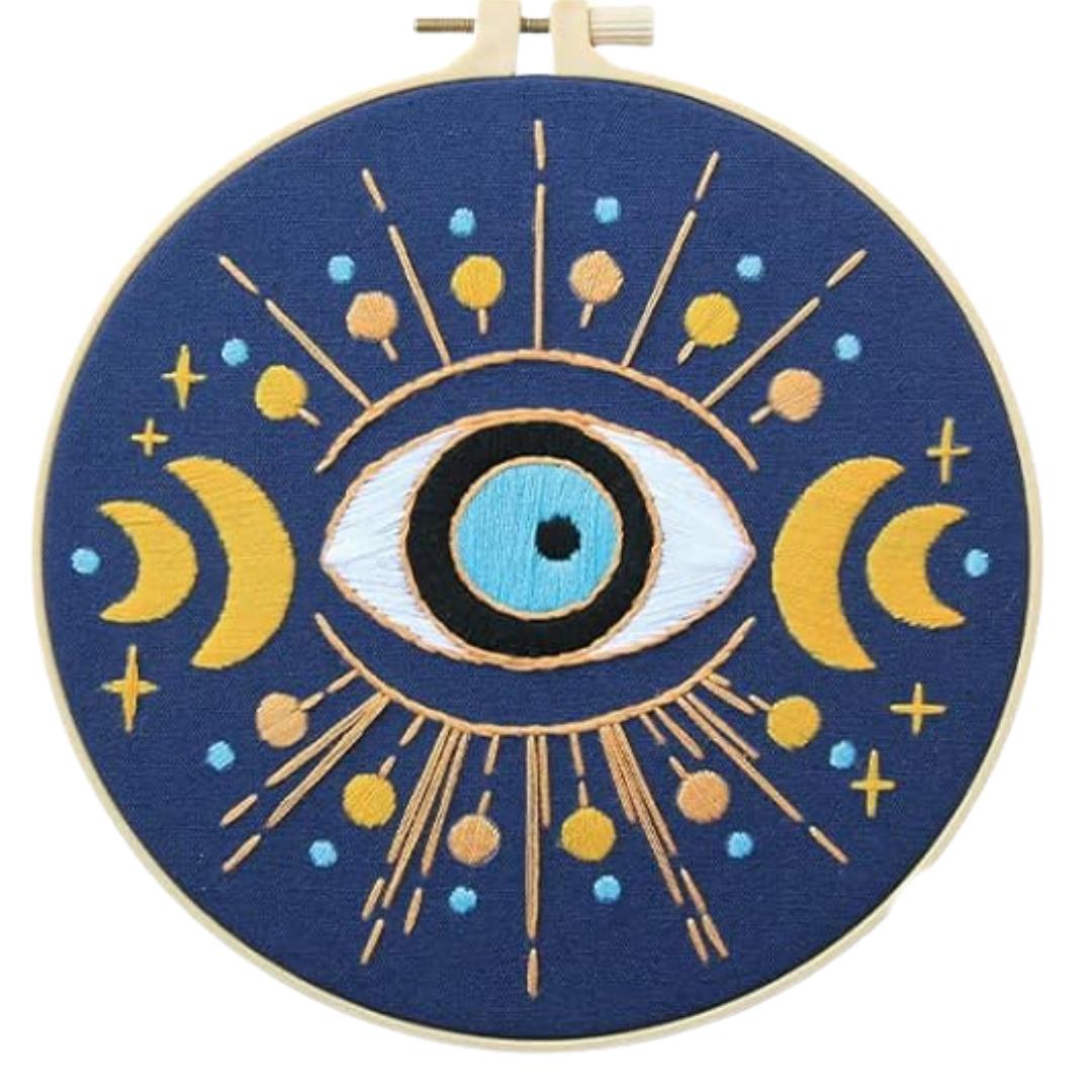 Evil Eye Embroidery Kit #1246-Happily Zen