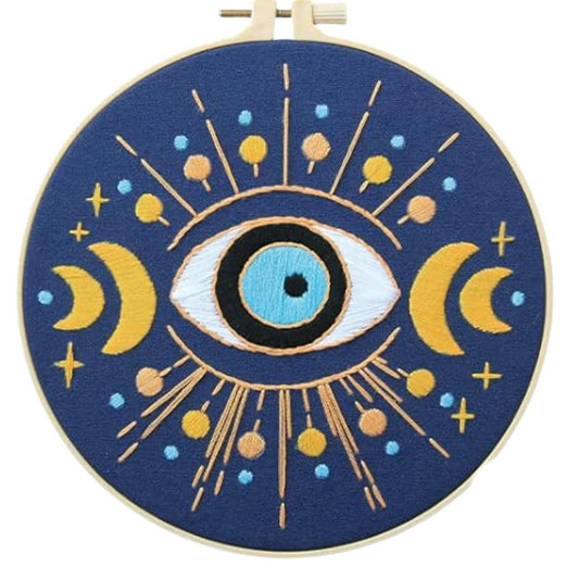 Evil Eye Embroidery Kit #1246-Happily Zen