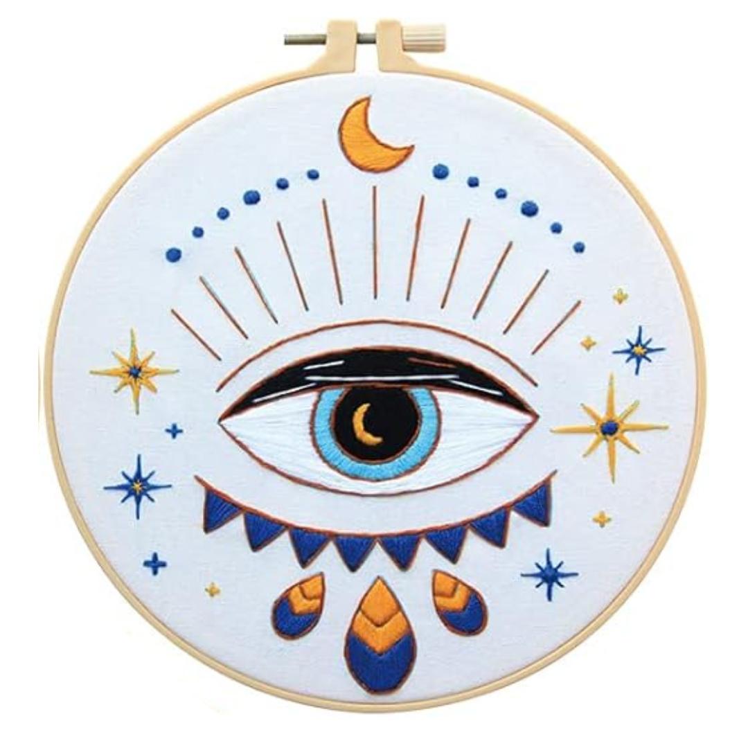 Evil Eye Embroidery Kit #1248-Happily Zen