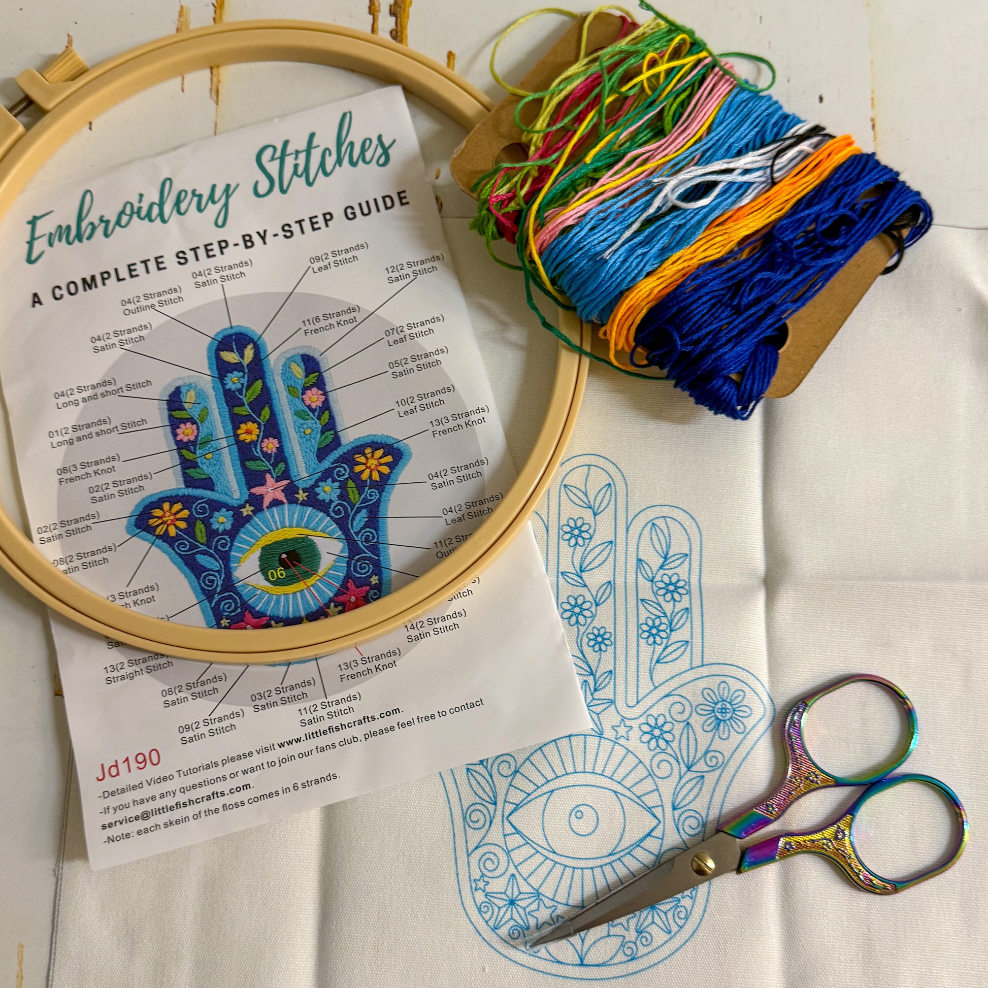 Evil Eye Embroidery Kit #1251-Happily Zen
