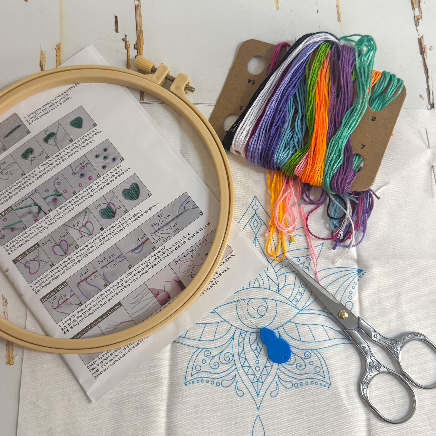Evil Eye Embroidery Kit #1253-Happily Zen
