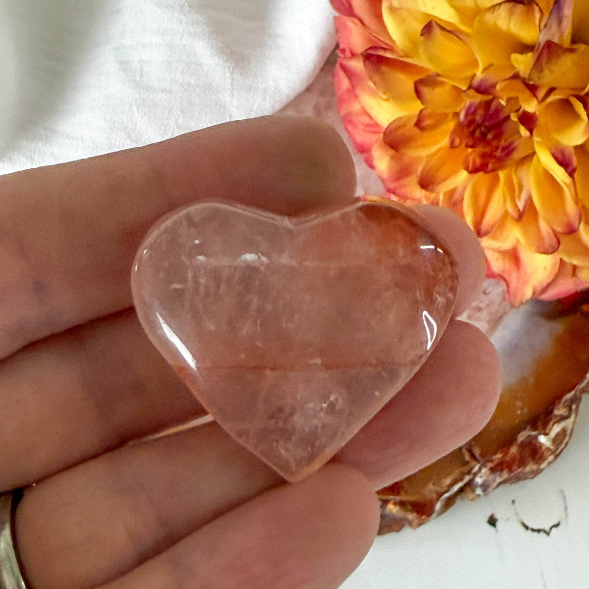 Fire Quartz Heart #1121-Happily Zen