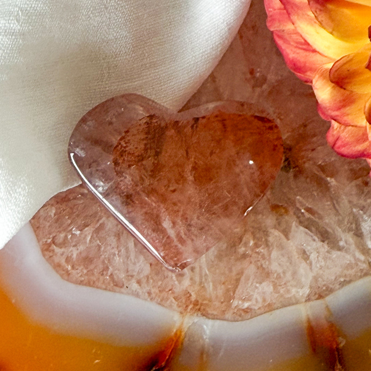 Fire Quartz Heart #1123-Happily Zen