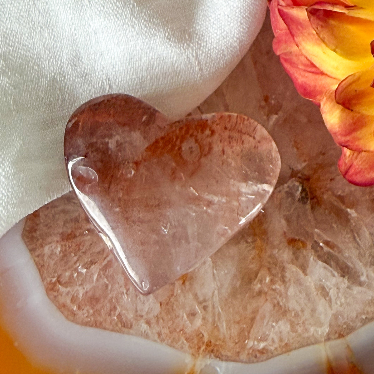 Fire Quartz Heart #1124-Happily Zen