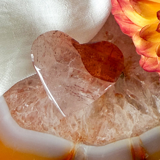Fire Quartz Heart #1124-Happily Zen
