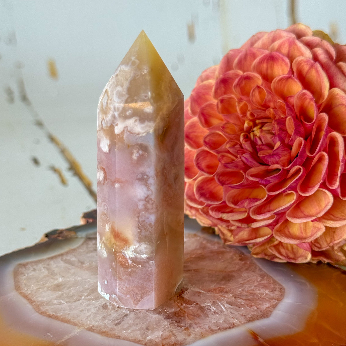 Flower Agate Tower #1110-Happily Zen