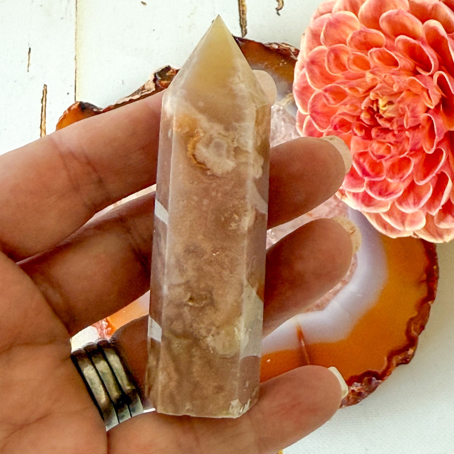 Flower Agate Tower #1110-Happily Zen