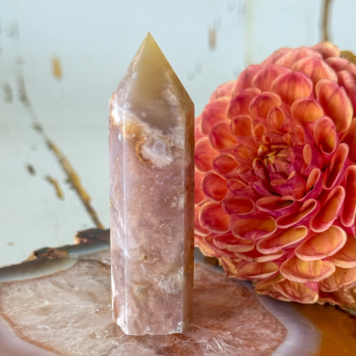 Flower Agate Tower #1110-Happily Zen