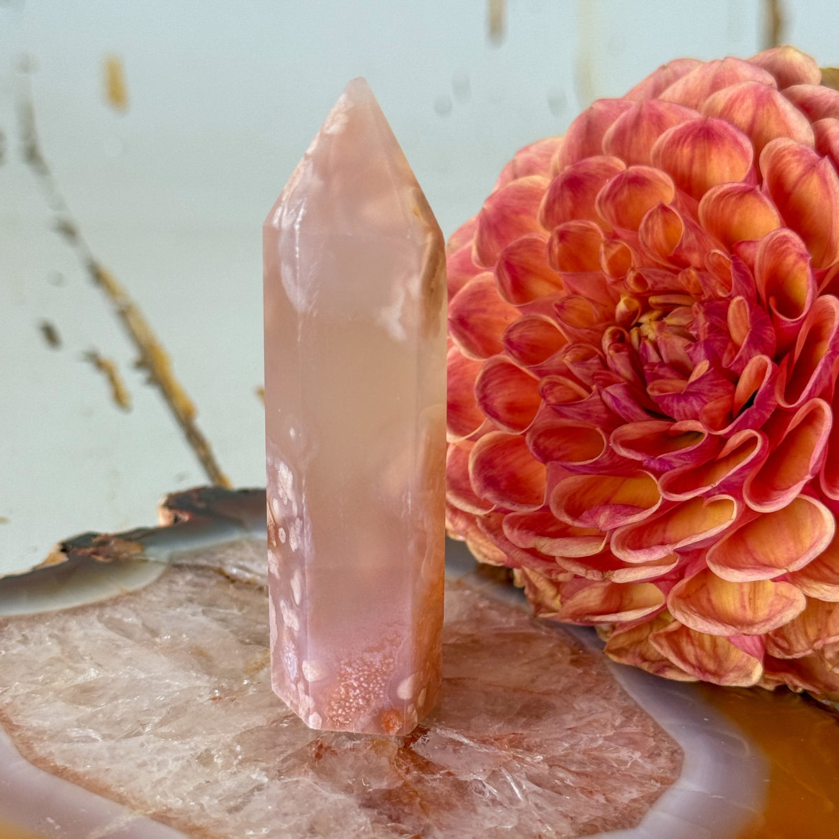 Flower Agate Tower #1112-Happily Zen