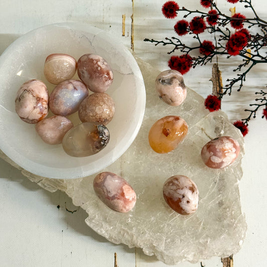 Flower Agate Tumble Stone-Happily Zen
