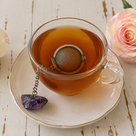 Fluoite Crystal Tea Strainer #934-Happily Zen