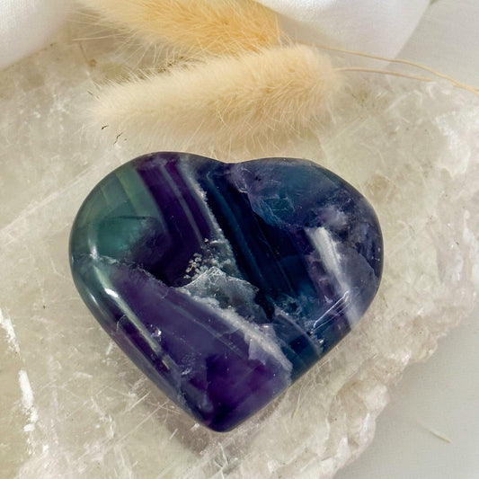 Fluorite Heart #672-Happily Zen