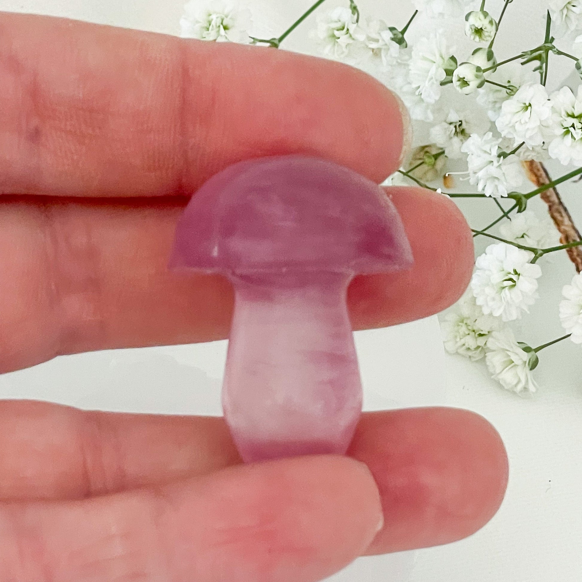 Fluorite Mushroom #527-Happily Zen