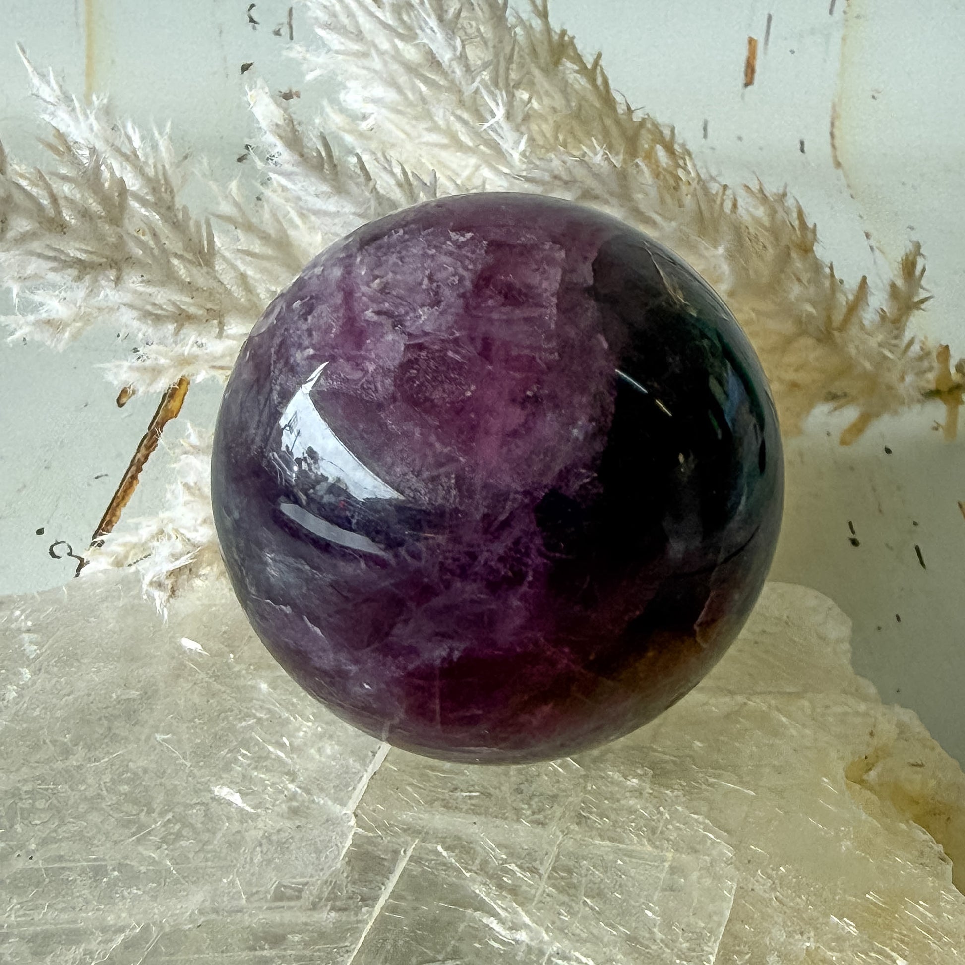 Fluorite Sphere #1418-Happily Zen