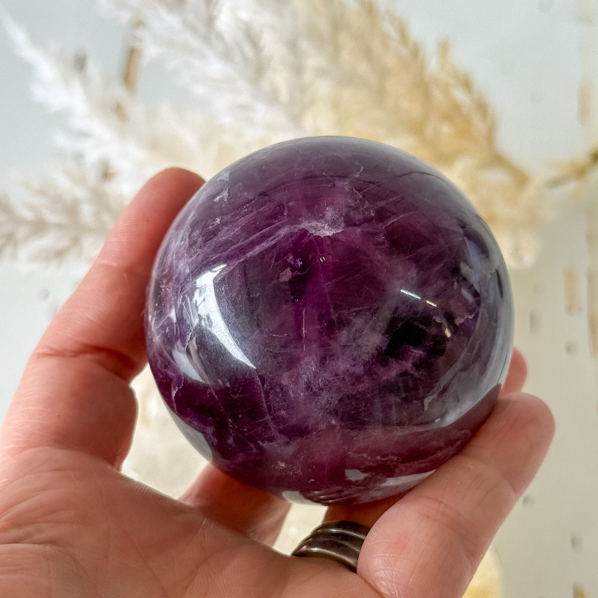 Fluorite Sphere #1418-Happily Zen