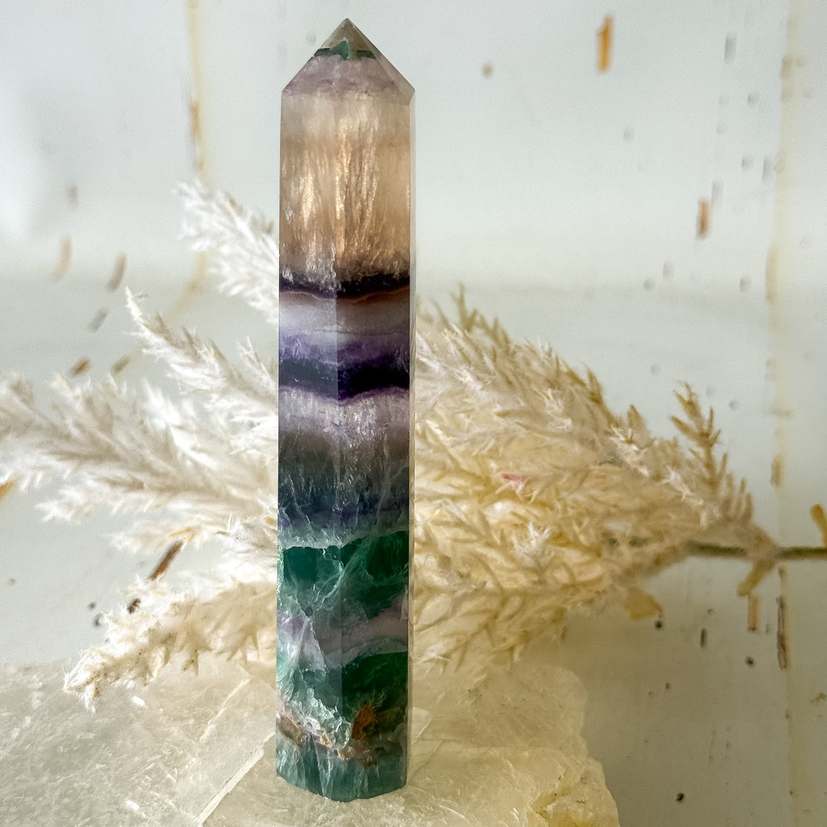Fluorite Tower #1421-Happily Zen
