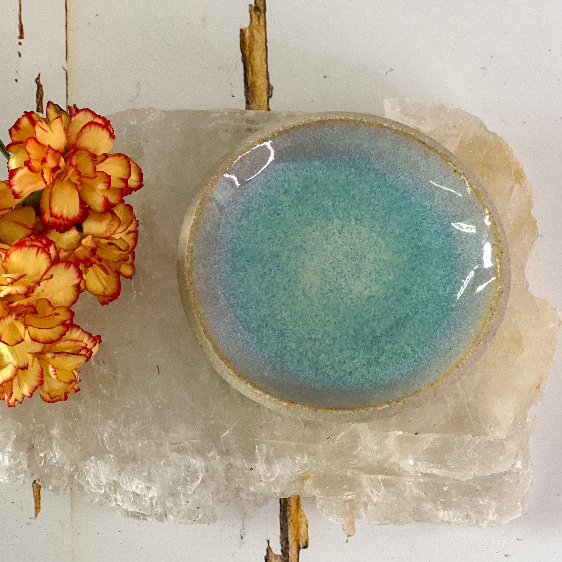 Flux Creation Turquoise Plate #123-Happily Zen