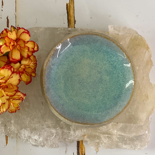 Flux Creation Turquoise Plate #124-Happily Zen