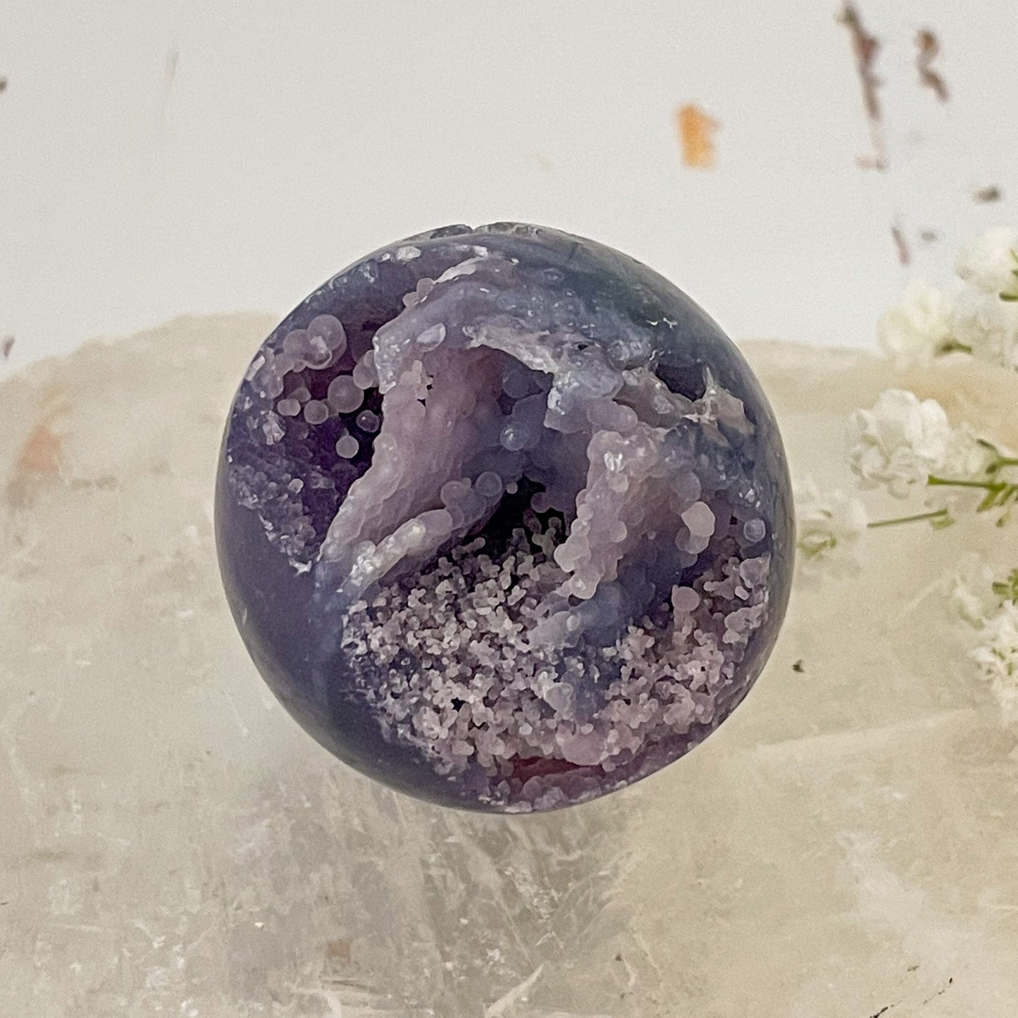 Grape Agate Sphere #531-Happily Zen