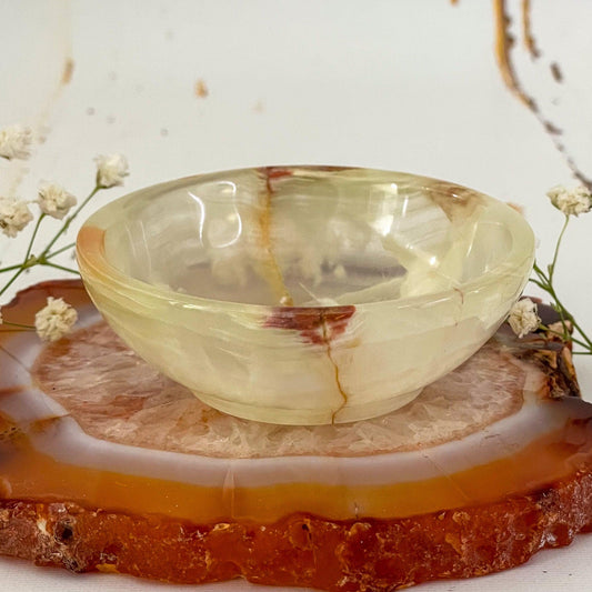 Green Onyx Bowl #542-Happily Zen