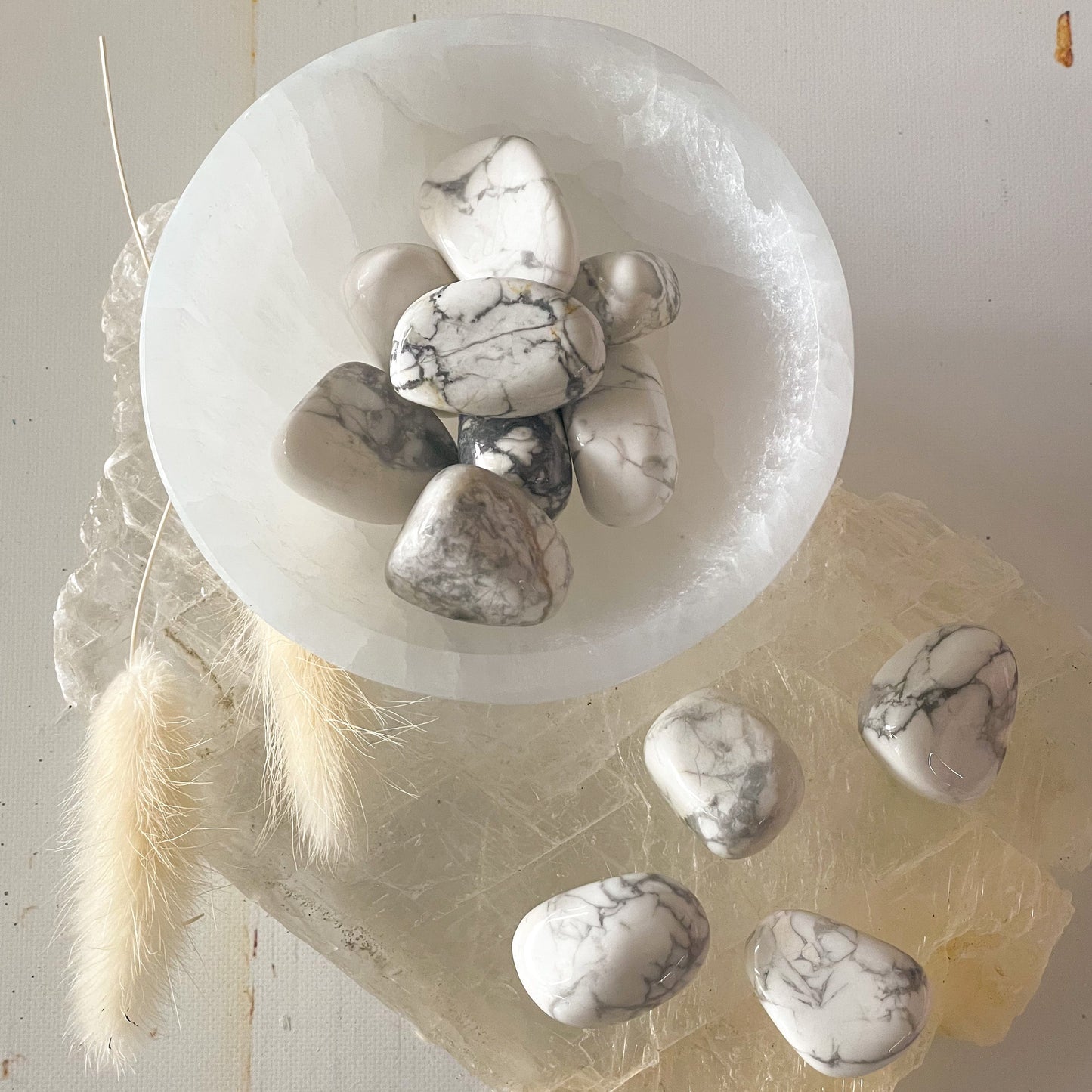 Howlite Tumble Stone-Happily Zen