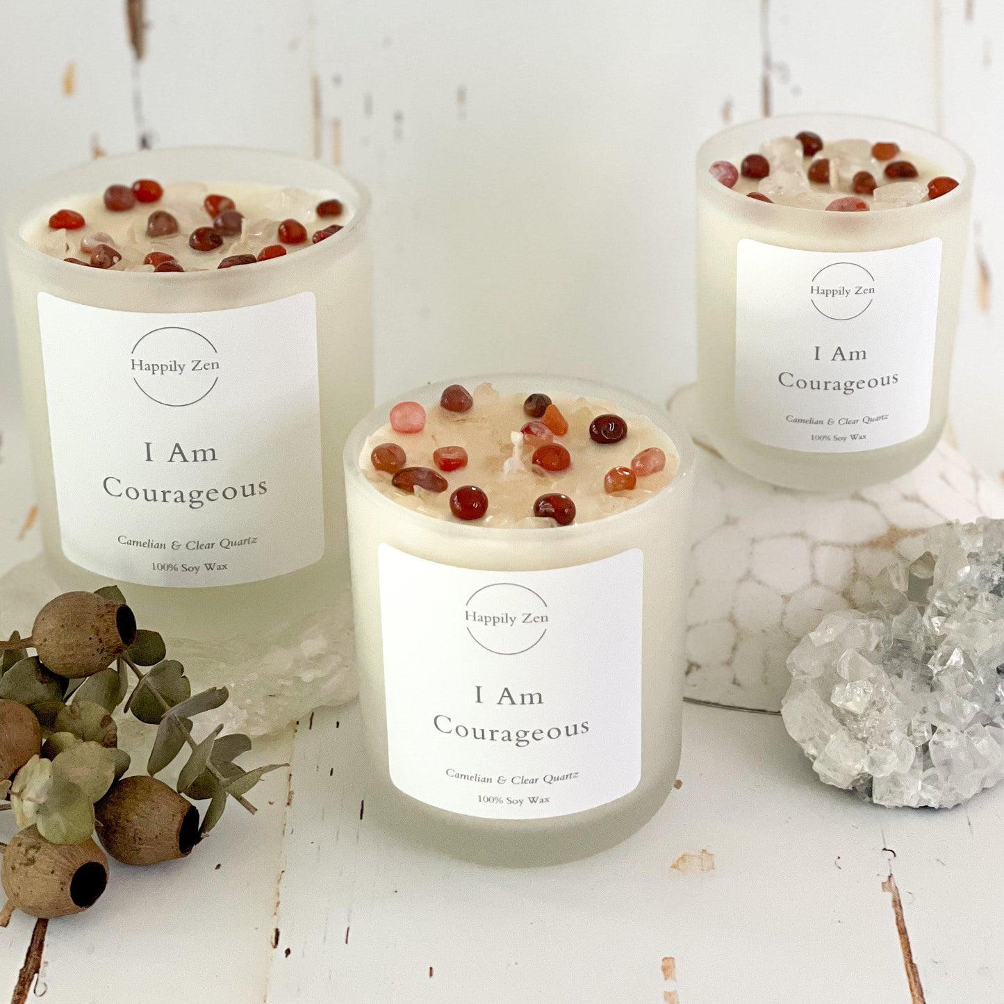 I Am Courageous - Japanese Honeysuckle Candle-Happily Zen