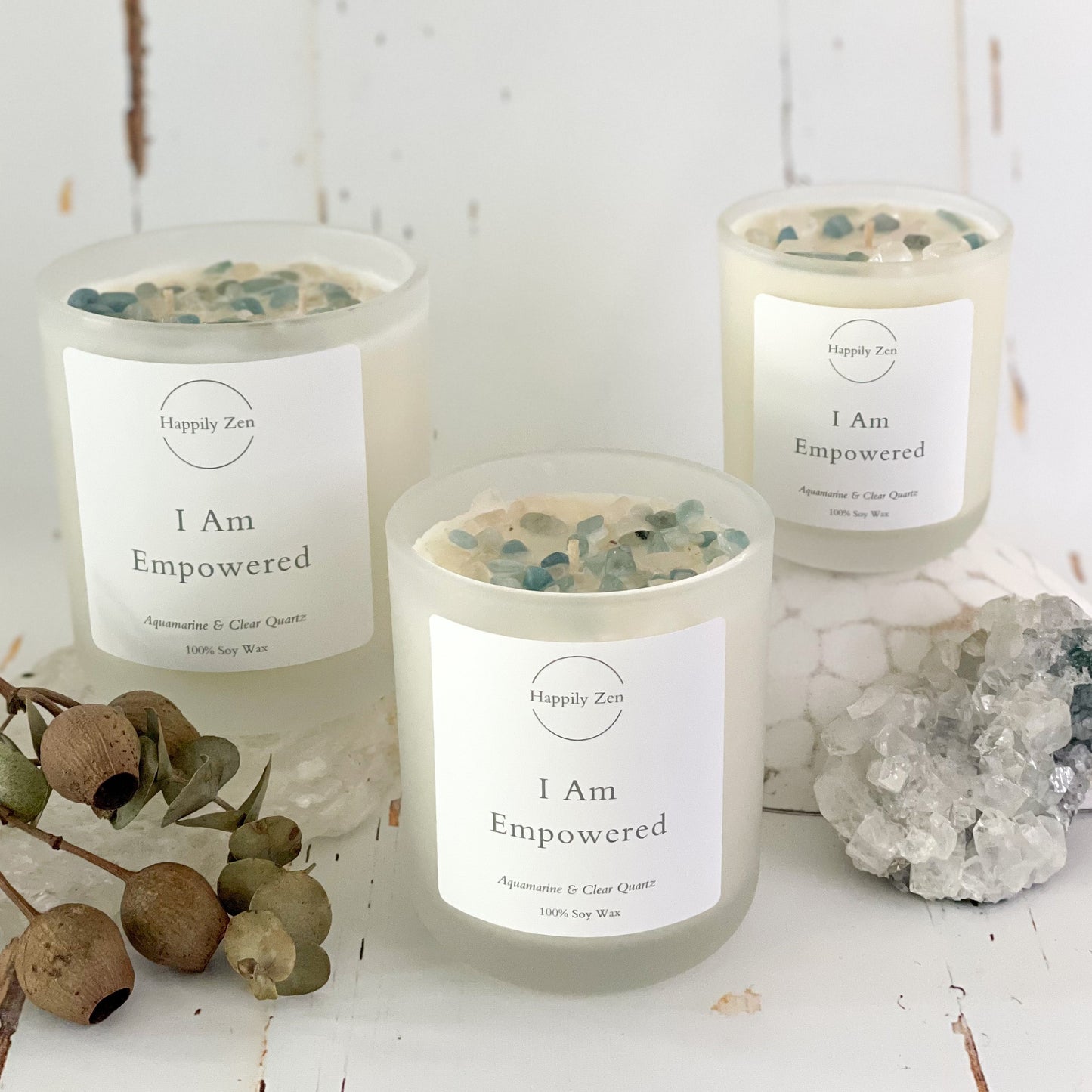 I Am Empowered - Rose Candle-Happily Zen