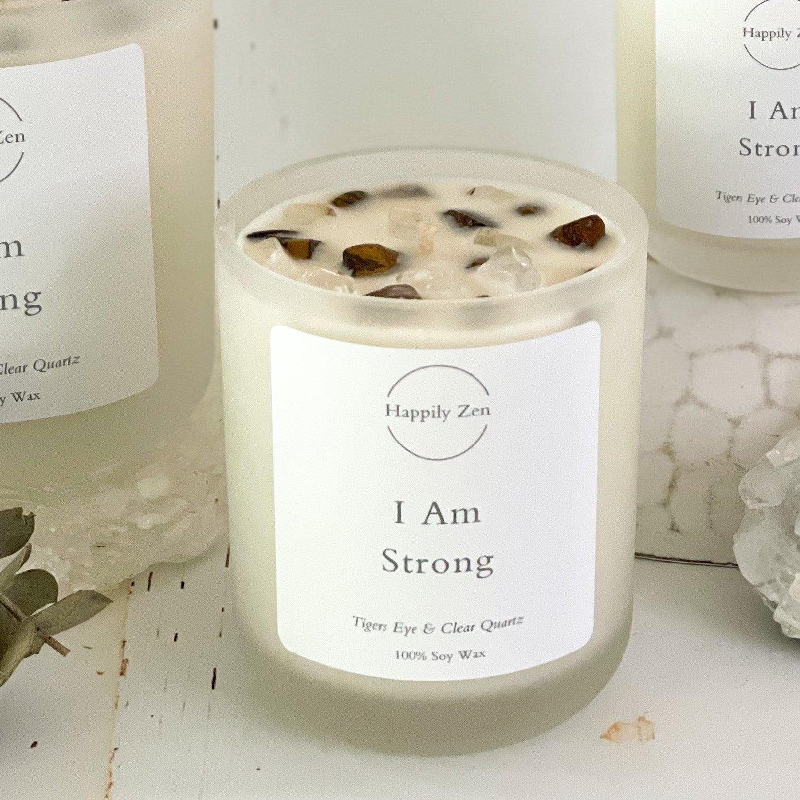 I Am Strong - Fresh Watermelon Candle-Happily Zen