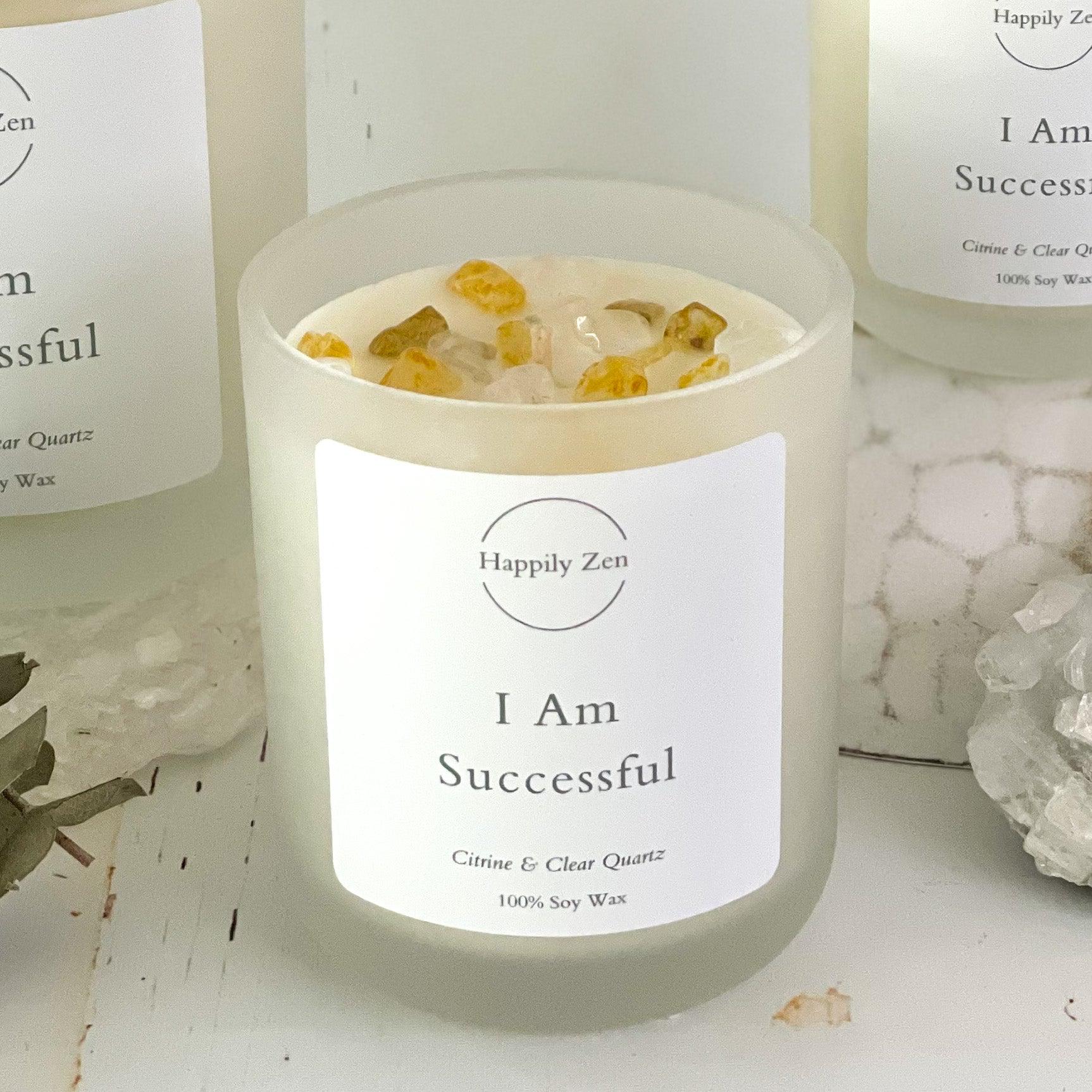 I Am Successful - Orange Vanilla Candle-Happily Zen