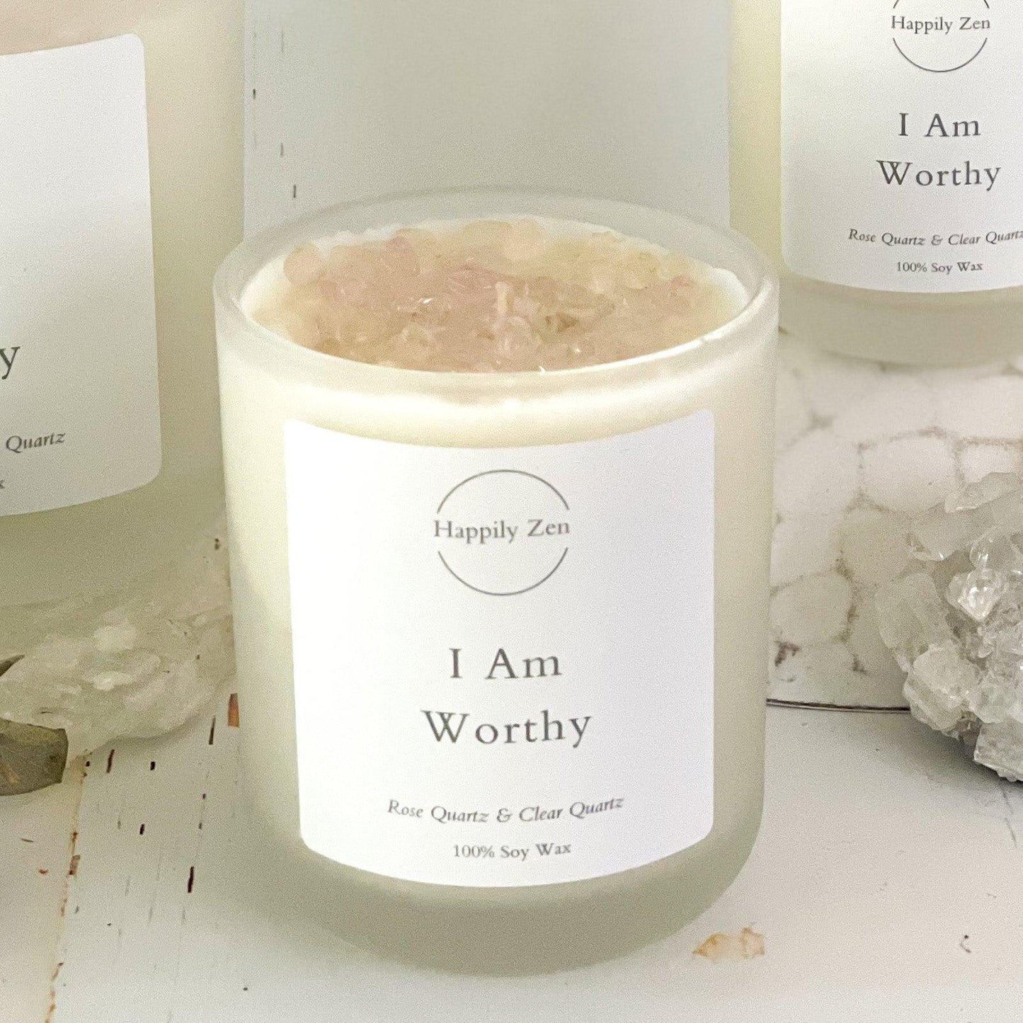 I Am Worthy - Japanese Honeysuckle Candle-Happily Zen