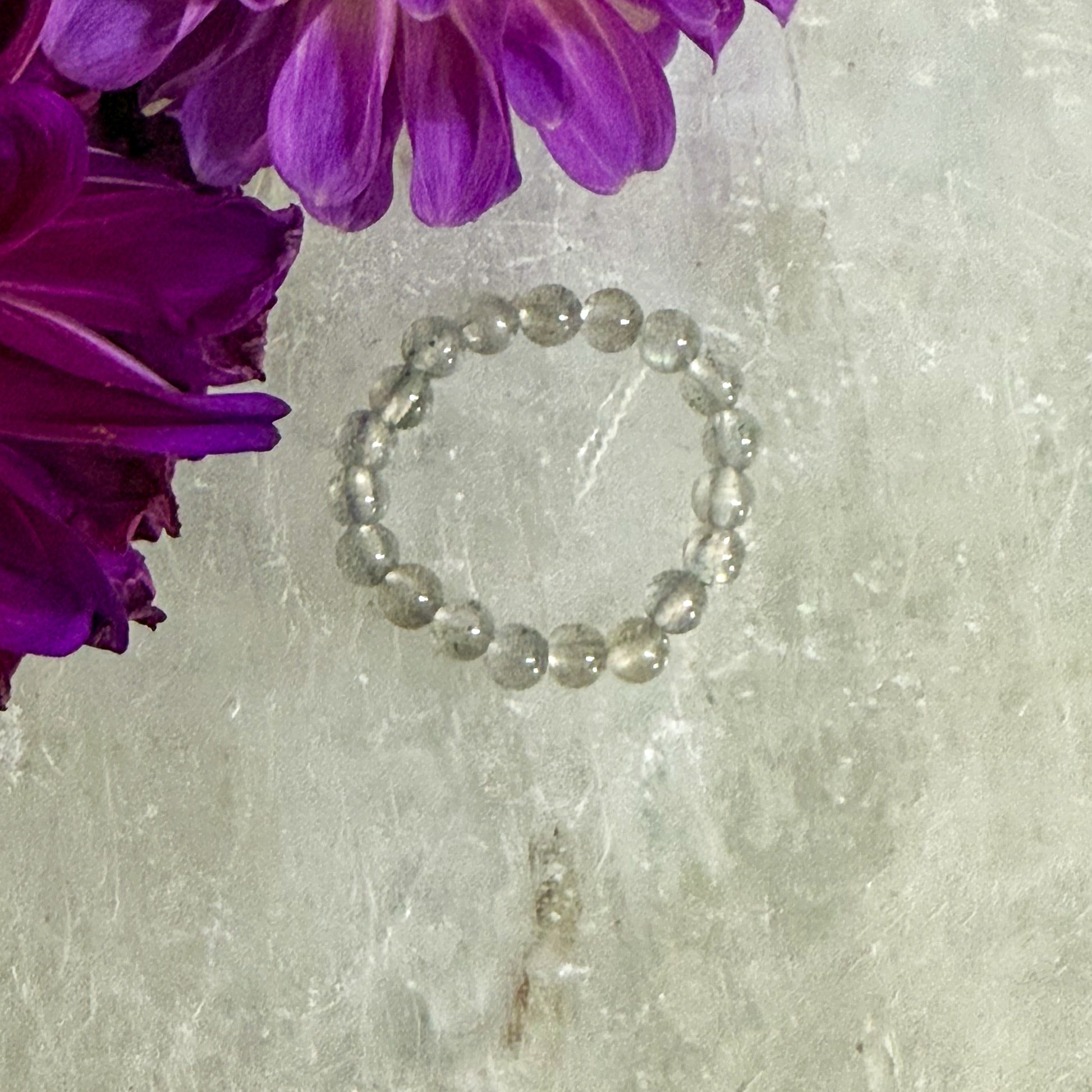 Labradorite Bead Ring #1315-Happily Zen