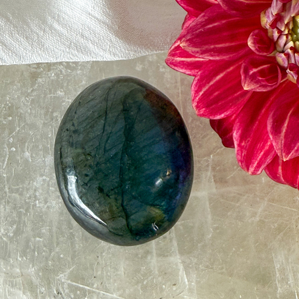 Labradorite Palm Stone #1167-Happily Zen