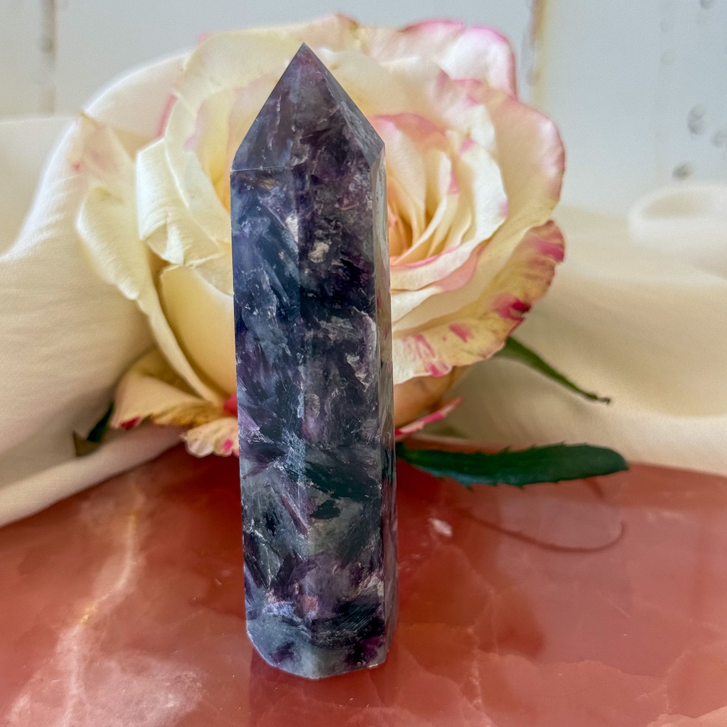 Lepidolite Tower #1080-Happily Zen