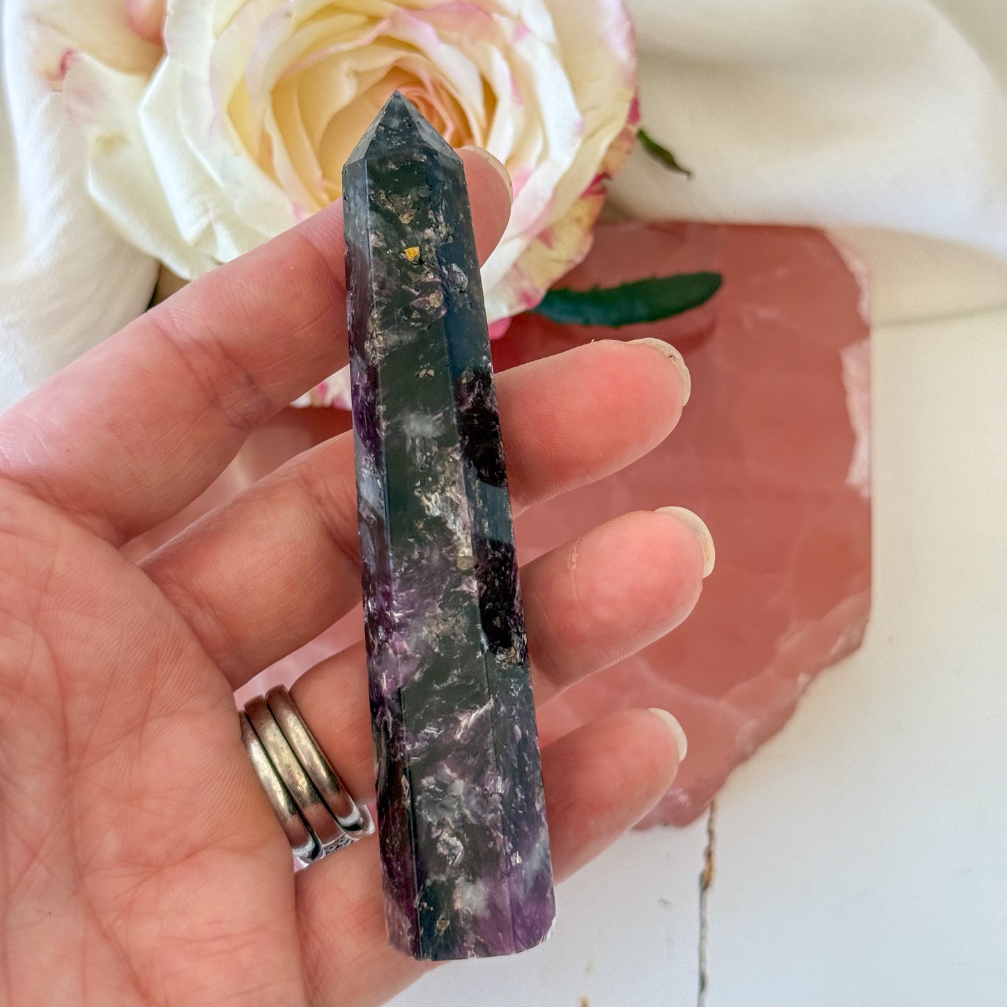 Lepidolite Tower #1082-Happily Zen
