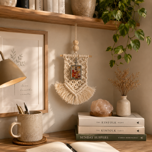Macramé Carnelian Oil Diffuser #1279-Happily Zen