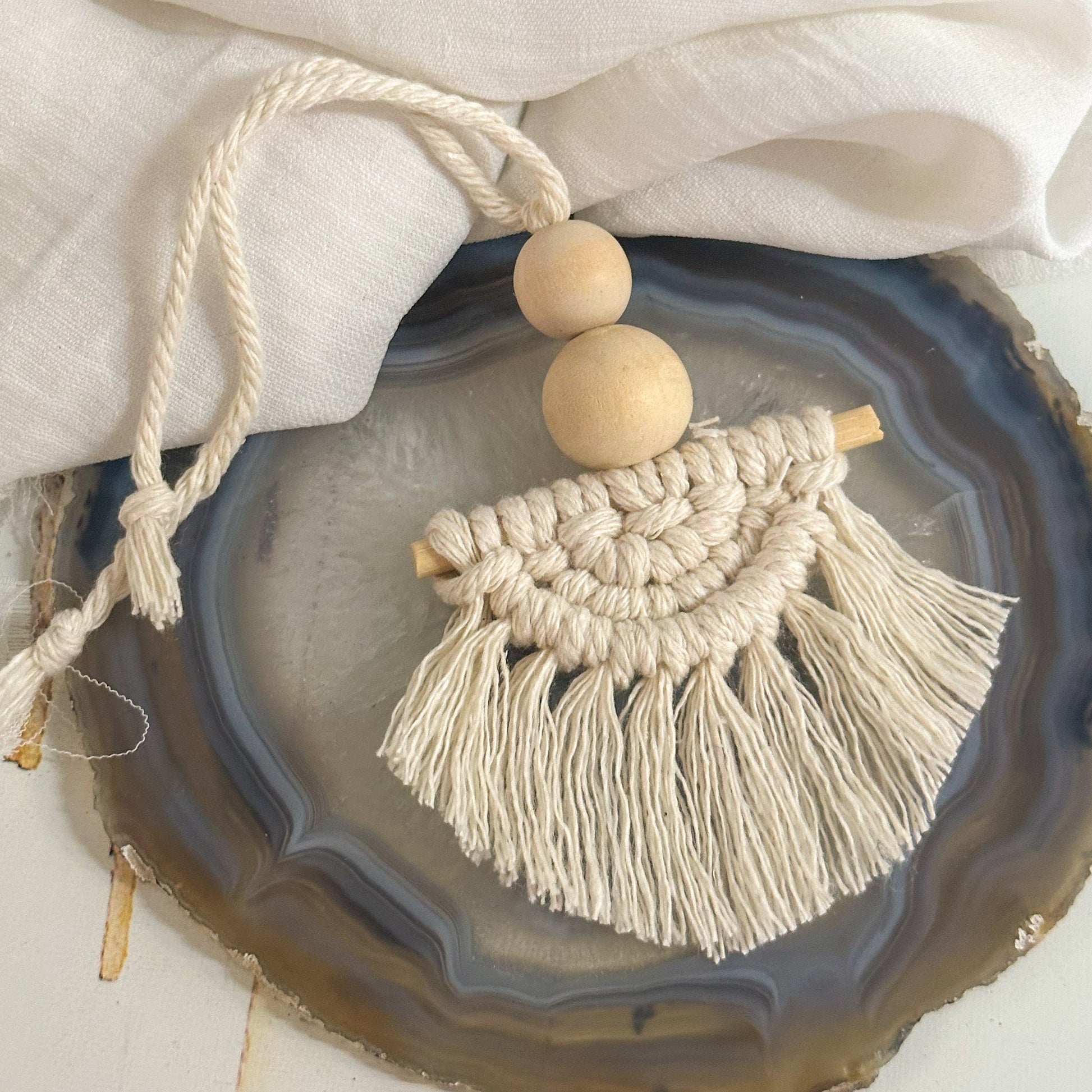 Macramé Essential Oil Diffuser #677-Happily Zen