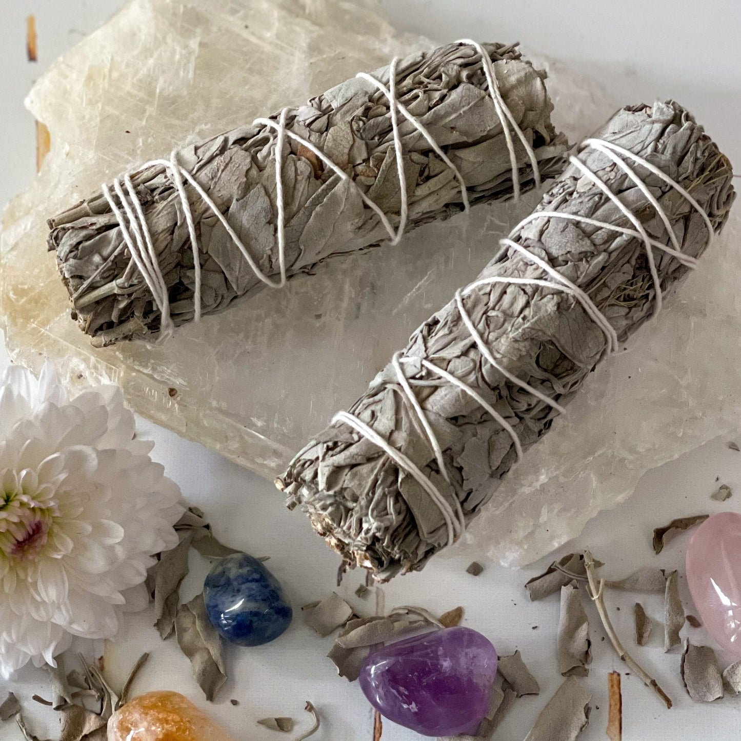 Medium White Sage Wand-Happily Zen