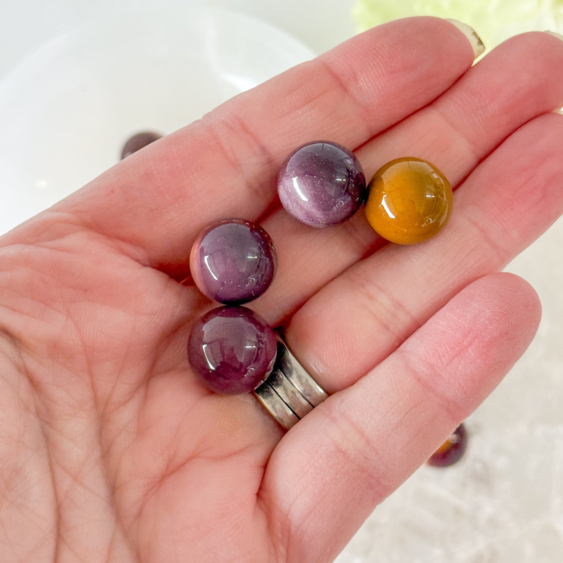 Mookaite Mini Sphere #1401-Happily Zen