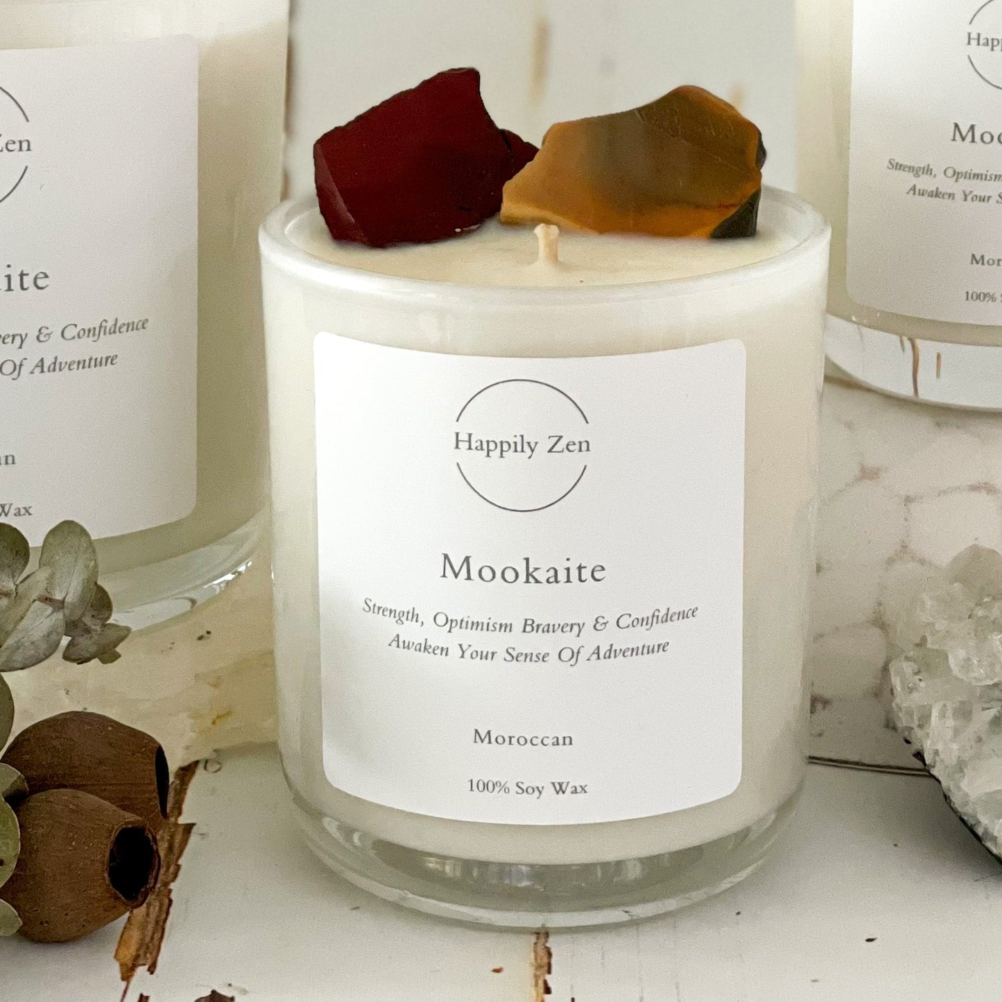 Mookaite - Moroccan Candle-Happily Zen