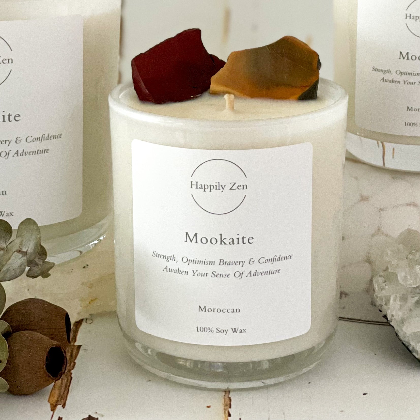 Mookaite - Moroccan Candle-Happily Zen