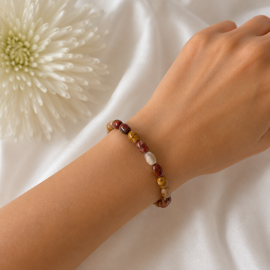 Mookaite Pebble Bracelet-Happily Zen