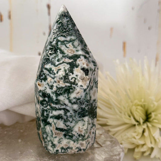 Moss Agate Tower #628-Happily Zen